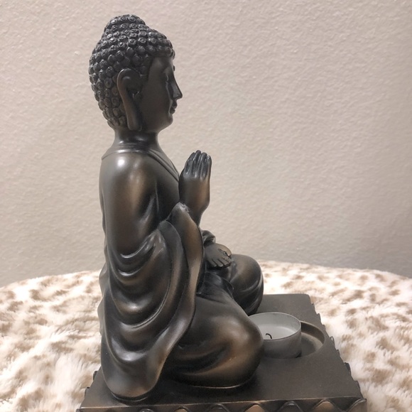 Meditating Buddha Tea Light Candle Holder - Picture 2 of 4